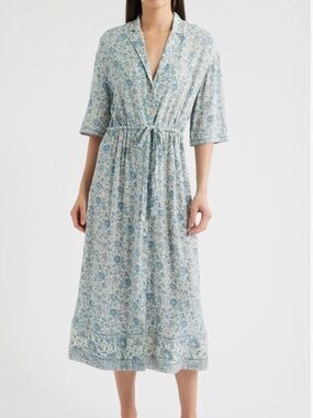 Faherty Island Dress in Blue Water Floral